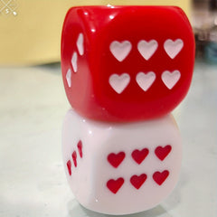 2pcs Large Heart Dice Perfect Game Props Gift