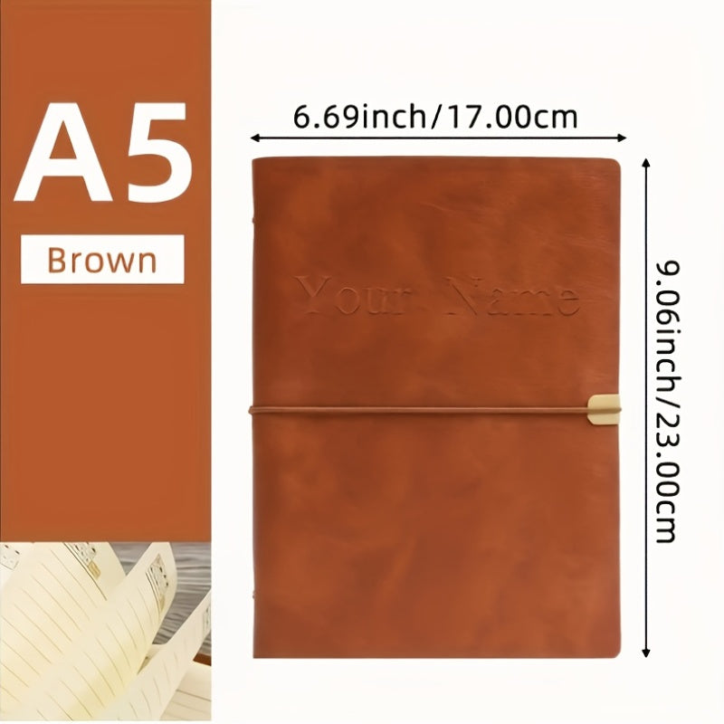 Customized Engraved A5 Faux Leather Notebook