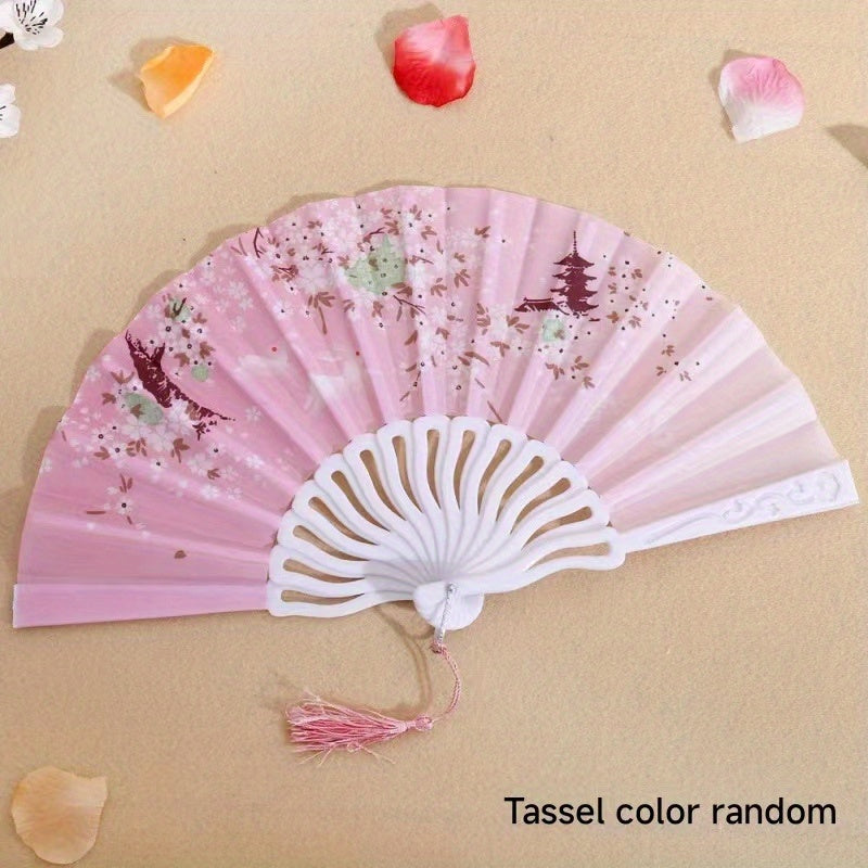 Chinese Style Women's Fan Summer Portable Folding Fan Vintage Costume Dance Fan