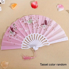 Chinese Style Women's Fan Summer Portable Folding Fan Vintage Costume Dance Fan