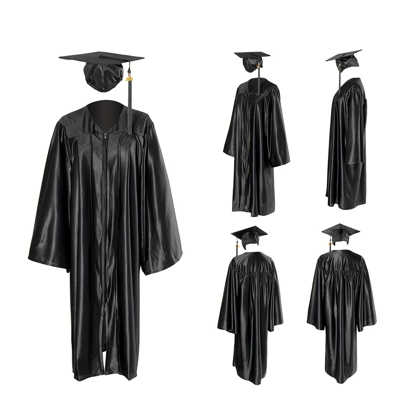 Unisex Adult Graduation Cap and Gown Tassel Charm Package