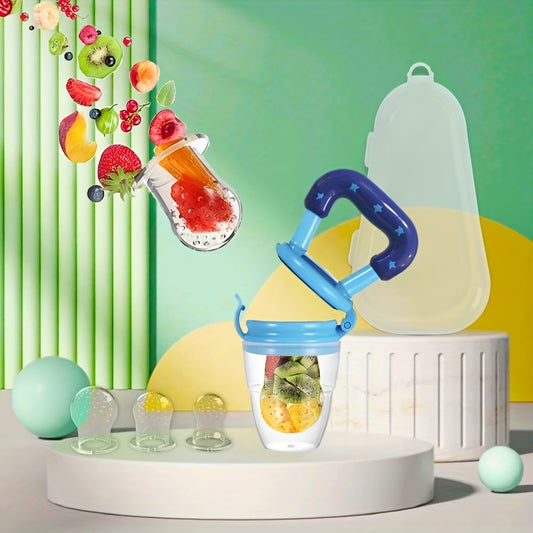 5-Piece Baby Food Feeder Set for Fresh Fruits, Vegetables, Teething Relief