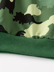 Dinosaur Full Print Boys Sweatshirt Long Sleeve Crew Neck Tops Kids Clothing