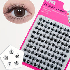 DIY 10mm Cluster Lashes Extensions C Curl 110pcs Soft Lightweight Home Use