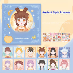 DIY Face Sticker Book with Doll Dress Up Playset