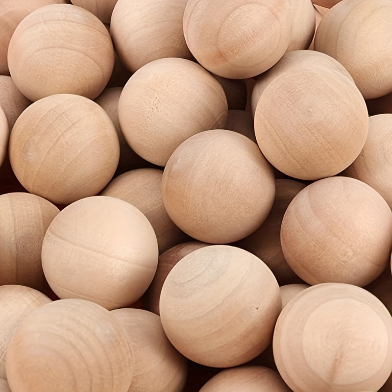 5pcs 3.0cm Unfinished Wooden Balls for Crafts and DIY Projects