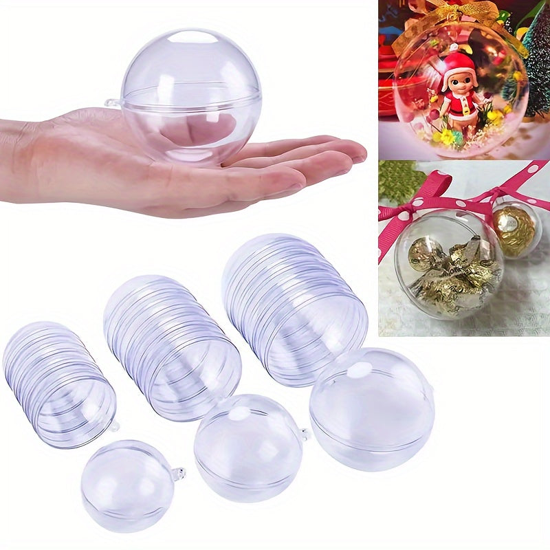 4pcs Transparent Plastic Round Ball Party Wedding Christmas Decoration Props
