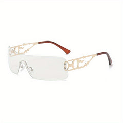 Y2K One Piece Metal Sunglasses UV400