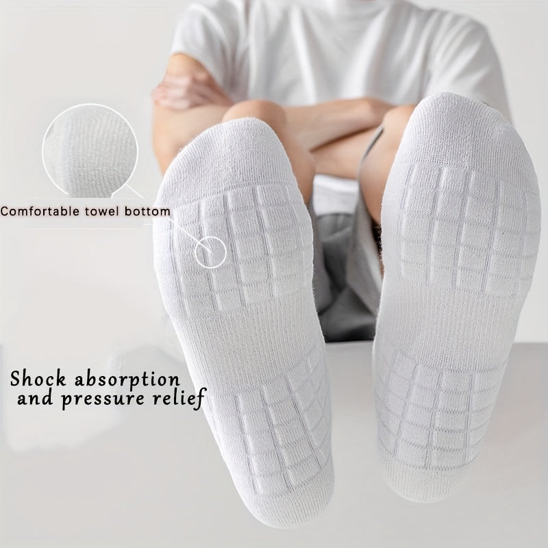 Men's Thick Cotton Sports Socks - Breathable & Anti-Odor - 3 Pairs