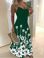 Floral Print Maxi Cami Dress Casual Dress For Summer & Spring