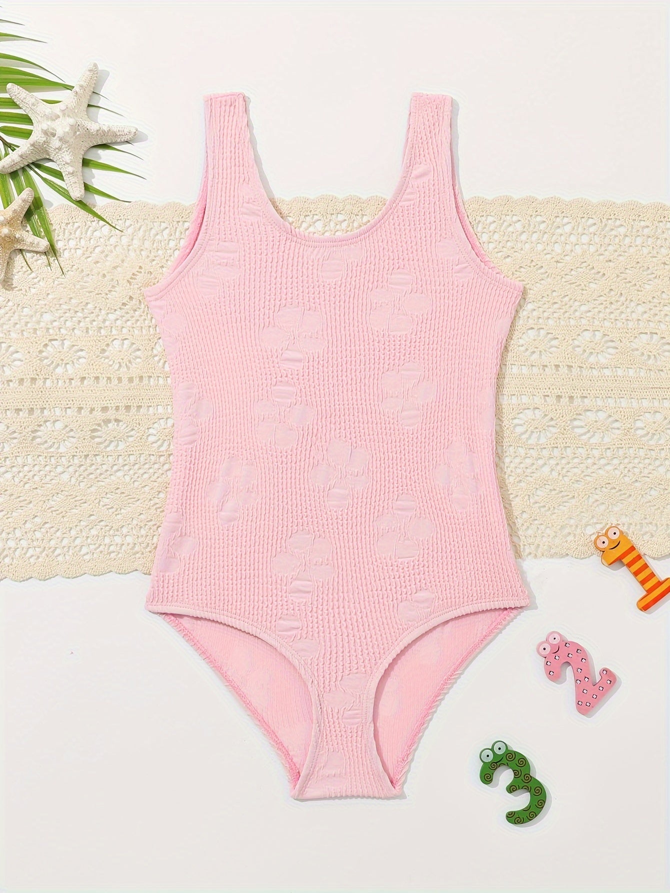 Toddler Girls Stretchy 1 piece Swimwear Beach Vacation Gift