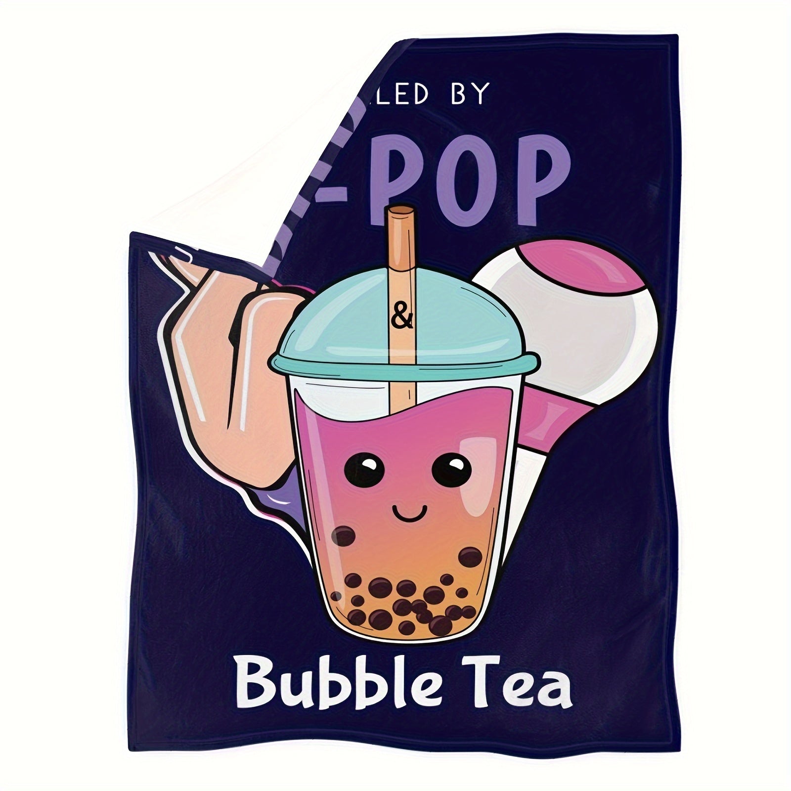 Milk Tea Printed Travel Blanket - Beach Outdoor Use