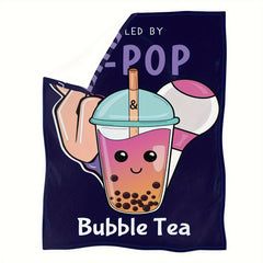 Milk Tea Printed Travel Blanket - Beach Outdoor Use