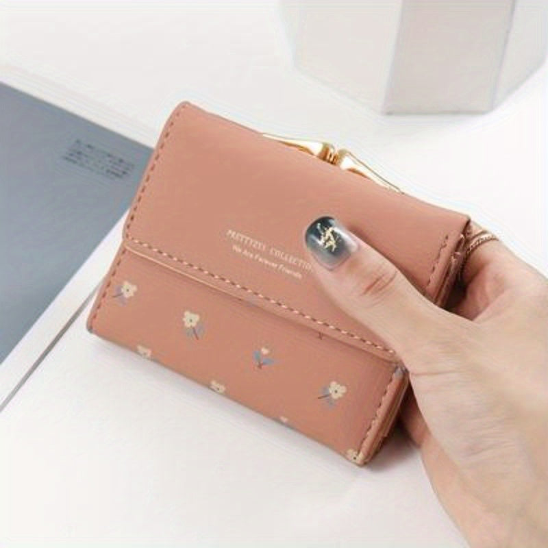 Flower Pattern Coin Purse Card Wallet Women's Clutch Bag