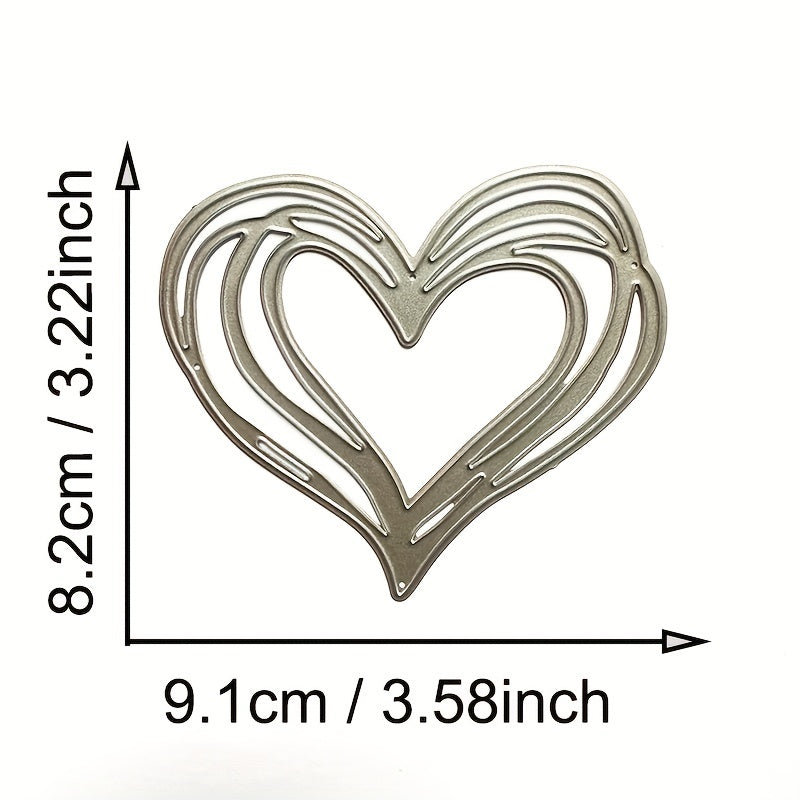 1pc Heart Scrapbooking Metal Cutting Dies For Card Making