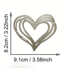 1pc Heart Scrapbooking Metal Cutting Dies For Card Making
