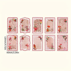 20pcs Flower Fairy Lace Writing Paper Forest Elf Series Retro Decorations