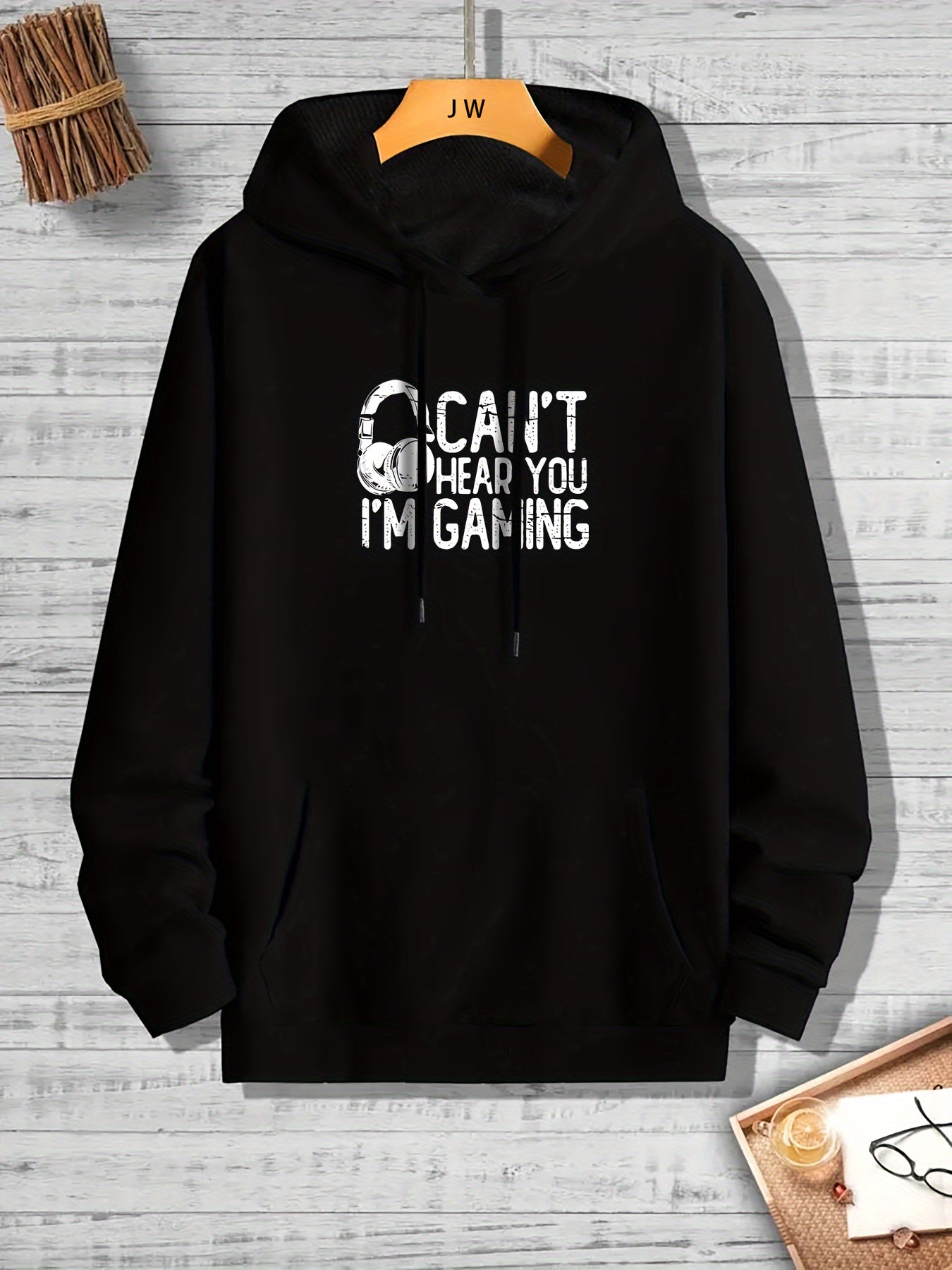 "Can't Hear You I'm Gaming" Print Hoodies For Men