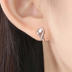 925 Silver Zircon Earrings For Women Wedding Jewelry