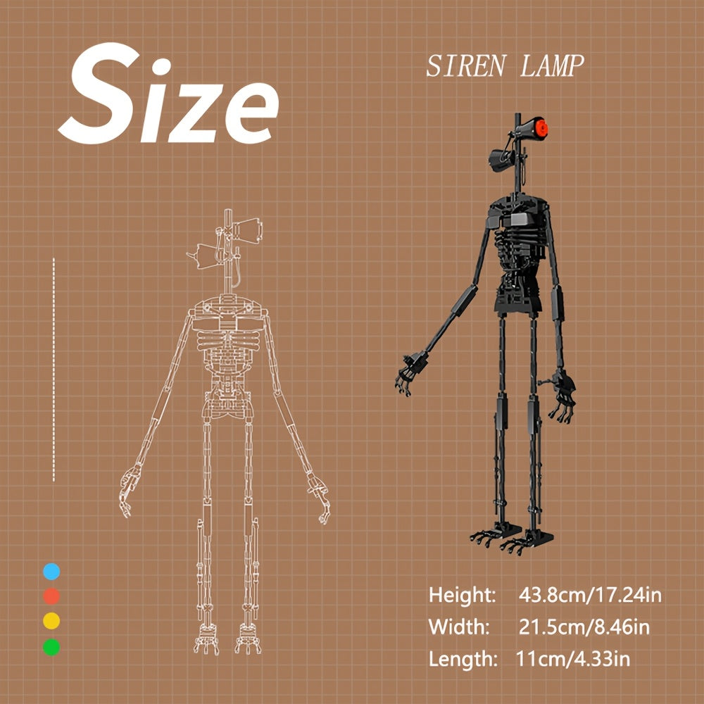 303pcs Siren Lamp Building Blocks Model Creative MOC Gift