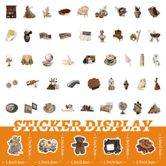 103pcs Vintage Palace Stickers Scrapbook Laptop Bumper Skateboard Water Bottle C