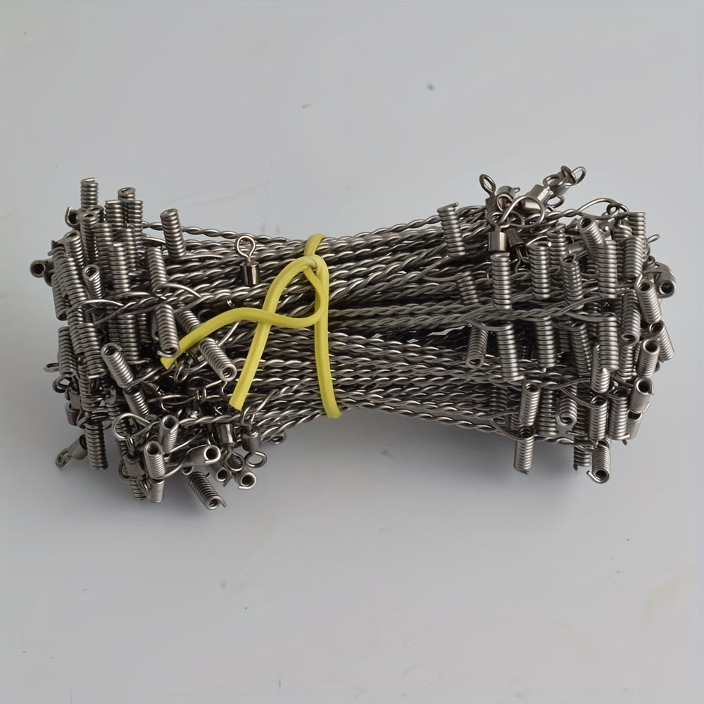 100pcs T Type Anti-tangle Balance Steel Wire Fishing Line Connector