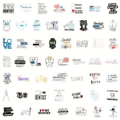 100pcs Dentist Nurse Doctor Stickers - Water Bottle & Laptop Stickers