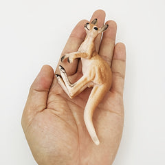 Realistic Kangaroo Figurine with Removable Joey - Home Decor and Ornament
