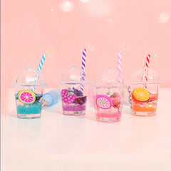 Luminous Bubble Tea Keychain Acrylic Charm for Women