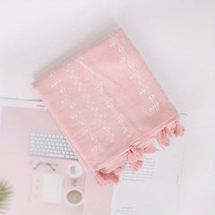 Polyester Print Tassel Scarf Casual Accessories