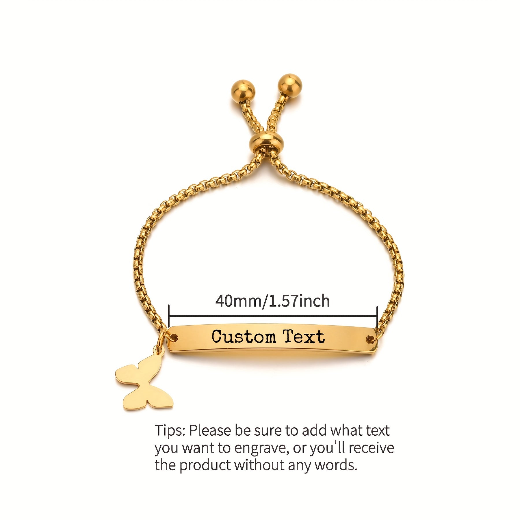 Custom Engraved Lettering Bracelet Titanium Stainless Steel Personalized Name