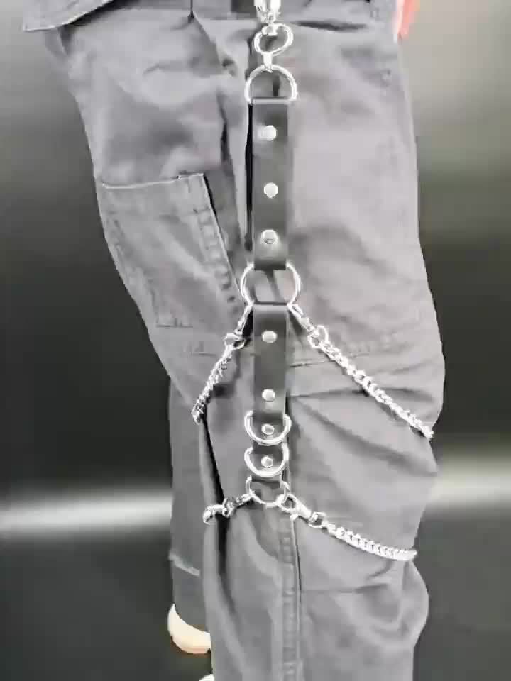 Punk Style Double Layer Tassel Metal Chain Hip Hop Retro Jeans Pendant