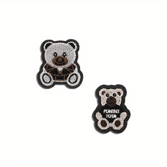 9pcs Bear Iron On Patches Embroidered Applique Repair Patch DIY Craft