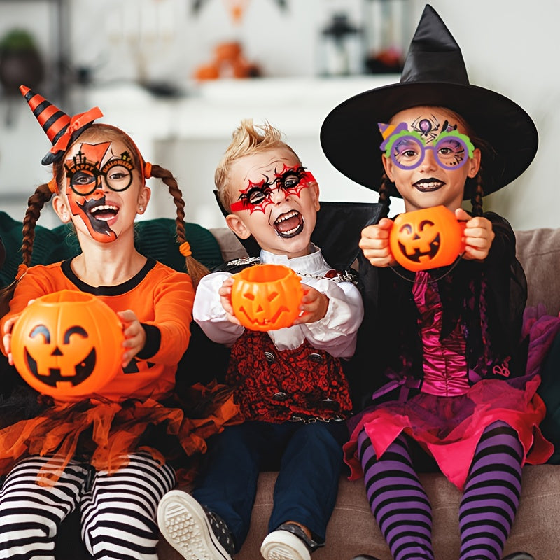 6pcs Halloween 3D Dress Up Glasses Spider Bat Witch Kids Photo Props