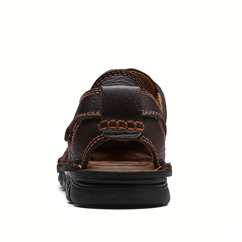 Men's Casual Closed Toe Stitch Sandals Outdoor Beach Shoes