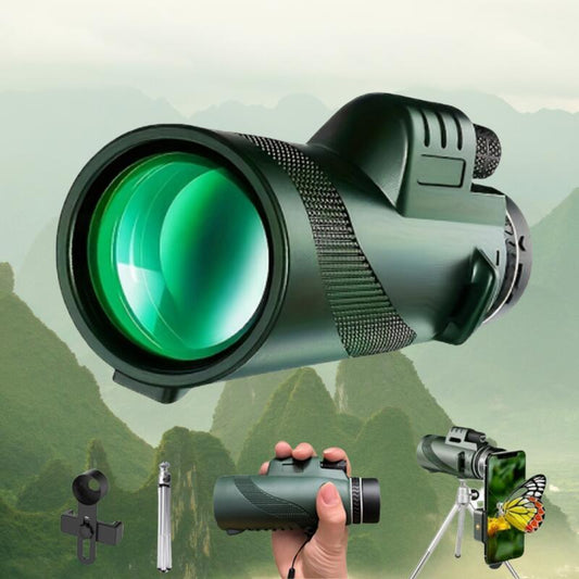 Compact 10x42 HD Telescope Binoculars for Adults Wide Angle Green Optics