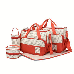 Stylish Waterproof Mommy Bag 5-Piece Set