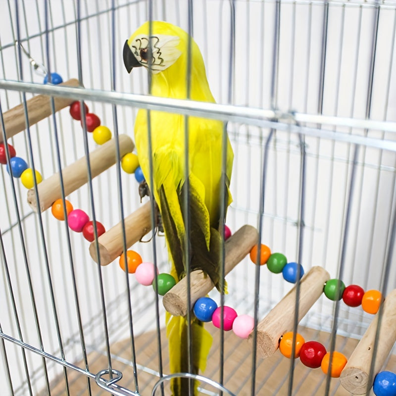 Wooden Swing Bridge for Pet Birds - Fun and Durable