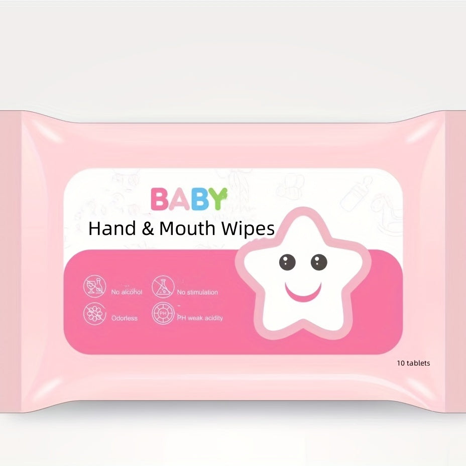 10pcs pack Hand And Mouth Wipes Baby Special Extractable