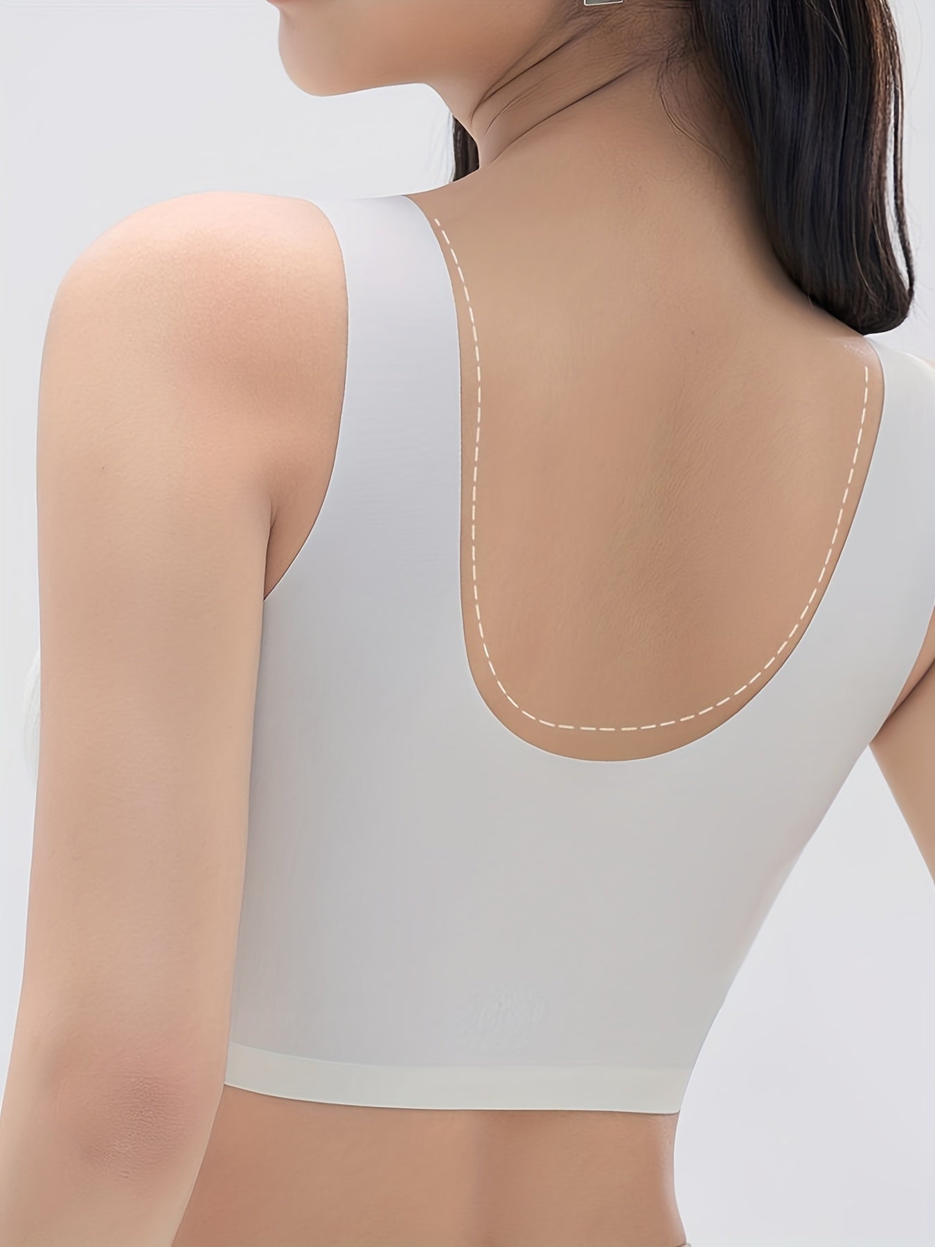 3pcs Scallop Trim Wireless Push Up Bra Women's Lingerie