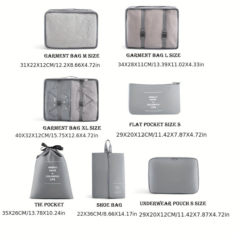 6pcs Clothes Storage Bags Portable Travel Luggage Organizer Large Capacity