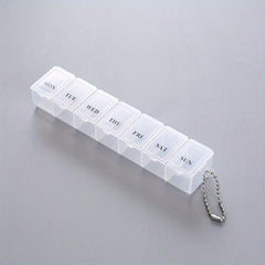 Transparent 7 Grid Pill Box Portable Mini Medicine Container Moisture Proof