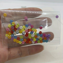 100pcs Mini Round Assorted Colors Costume Buttons 4mm