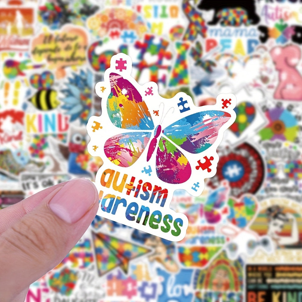 50 Curing Autism Stickers Wall Luggage Notebook Phone Case Skateboard Stickers