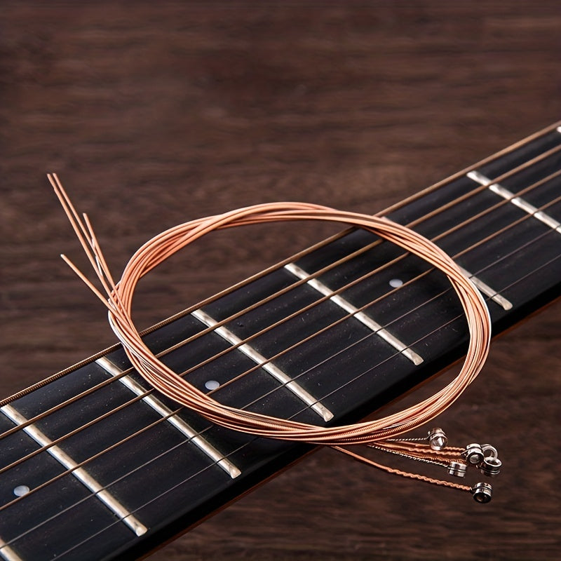 6 Pcs Acoustic Guitar Strings Set of 6 Steel Replacement High Accessories