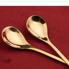 4pcs Christmas Spoon And Fork Set Santa Spoon Dessert Spoon And Fork