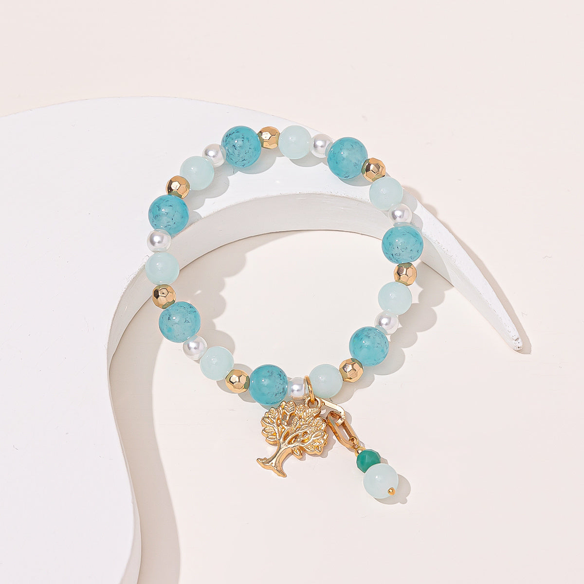 Women's Crystal Bead Bracelet, Elegant Fashion Jewelry