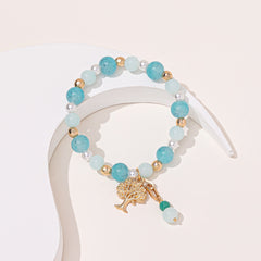 Women's Crystal Bead Bracelet, Elegant Fashion Jewelry