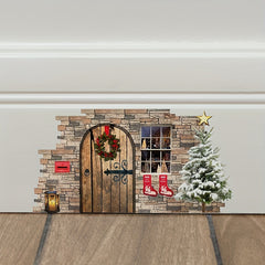 Christmas Elf House Wall Sticker Decor