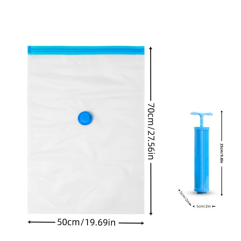3Pcs Vacuum Compression Storage Bags Clothes Sweaters Blankets Quilts with Pump